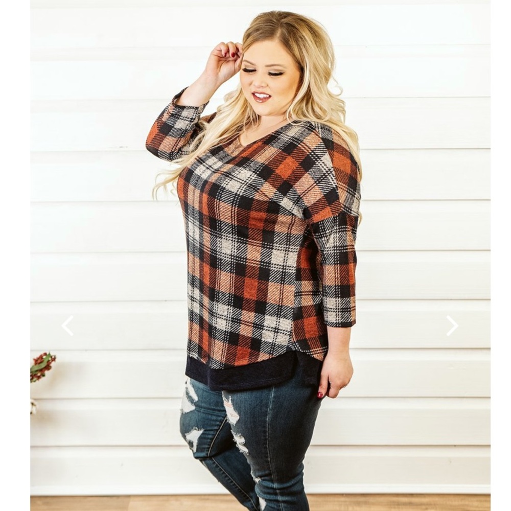 Plaid comfy top